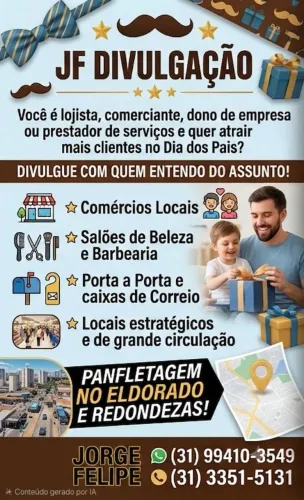 JF DIVULGAÇÃO - SERVIÇO PROFISSIONAL DE PANGLETAGEM (CONTAGEM/MG)