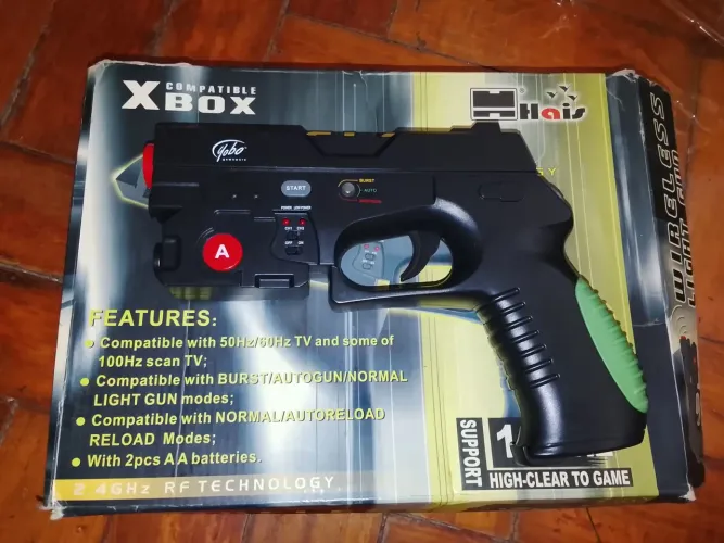 Pistola Hais Wireless Light Gun 2.4GHz Xbox Clássico - Nunca Usada com caixa origi<br>Lançame