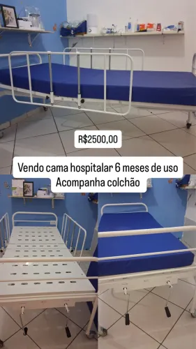 Vendo cama hospitalar com colchão 6 meses de uso