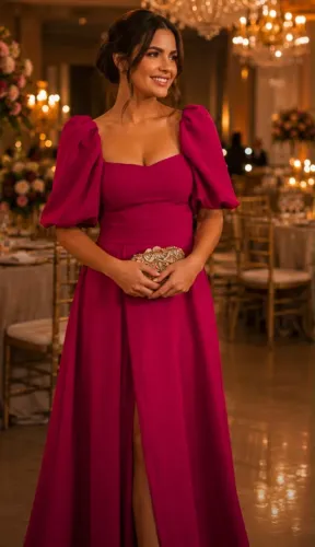 Vestido de Festa Rosa Fúcsia