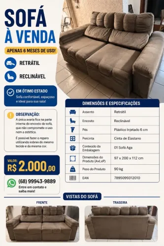 Sofá retrátil