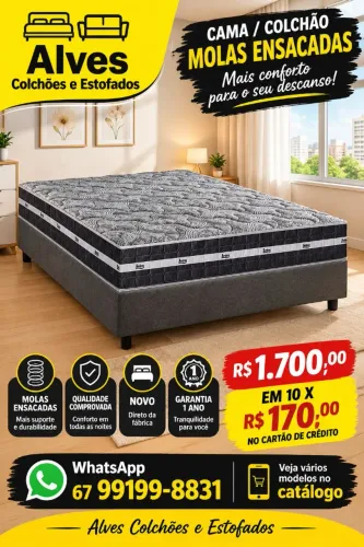 Cama casal Molas 1 ano garantia hoje entrego