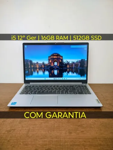 Notebook Lenovo IdeaPad 1 | i5 12ª Ger | 16GB RAM | SSD 512GB NVMe | Slim | Garantia