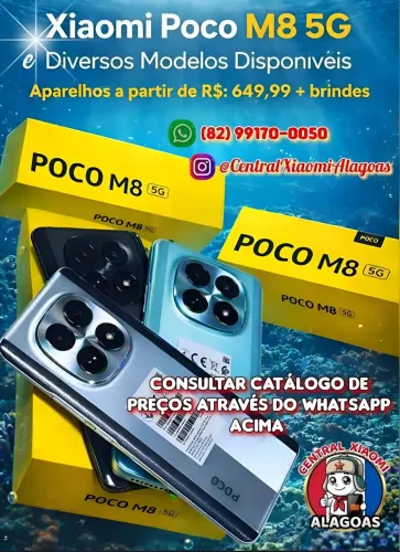 Xiaomi Poco M8 5G, POCO M8 PRO 5G, POCO X8 PRO 5G E DIVERSOS MODELOS DISPONÍVEIS 