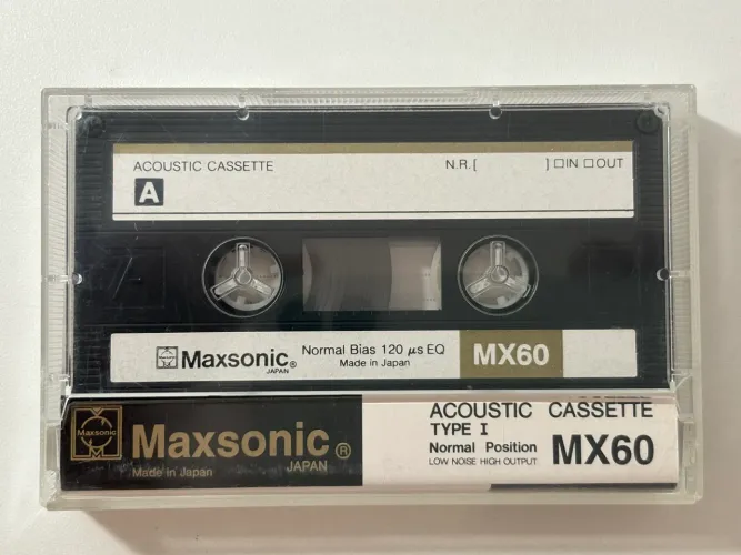 Fita cassete Maxsonic MX60 (Made in Japan)