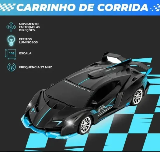 Carrinho de controle remoto super rápido