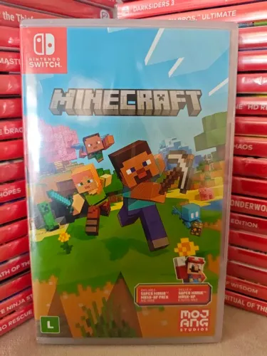 Jogo Nintendo Switch Minecraft Inclui o Super-Mario Mash-Up e muito mais M. física Novo 