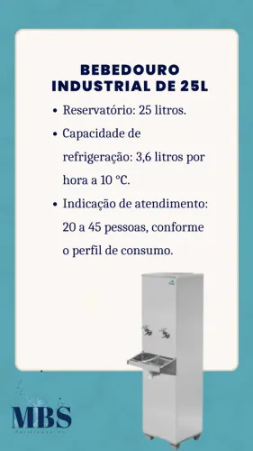 Bebedouro industrial de 25 litros