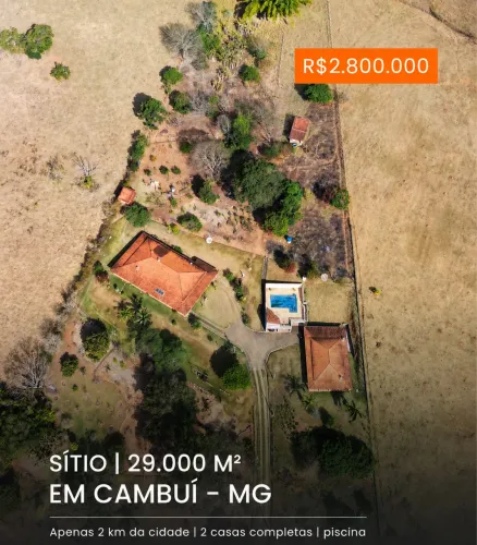 CHÁCARA / SÍTIO À VENDA EM CAMBUÍ - MG 