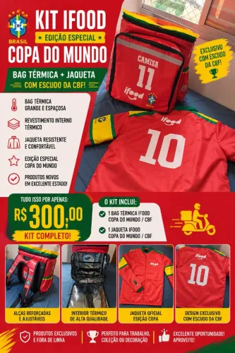 BAG ENTREGADOR + JAQUETA PERSONALIZADA (OPORTUNIDADE ÚNICA)!