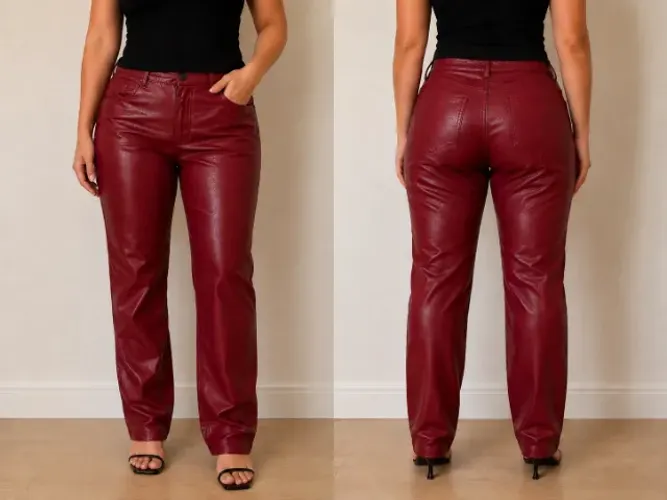 Calça feminina BannyPel (Couro legítimo)