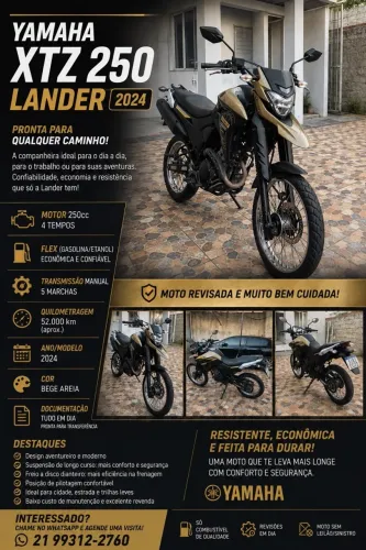 Yamaha XTZ 250 Lander 249cc/lander Blueflex 2024