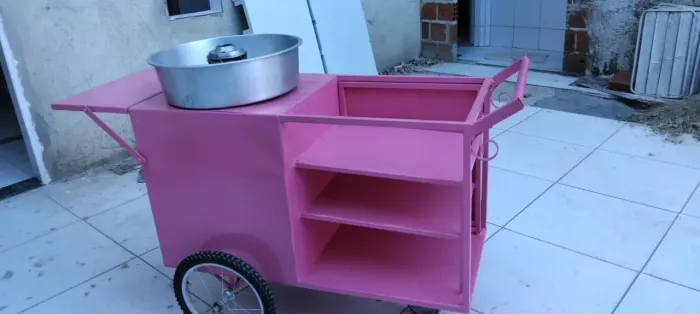 Carrinho de máquina de algodão doce