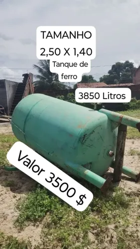 Tanque de ferro em perfeito estado 