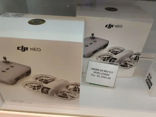 Drone DJI Neo FLY More Combo em 21 vezes sem juros no cartão de crédito banco físico