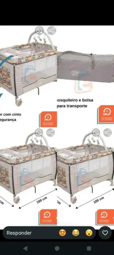 Berço Cercado portátil e Colchão