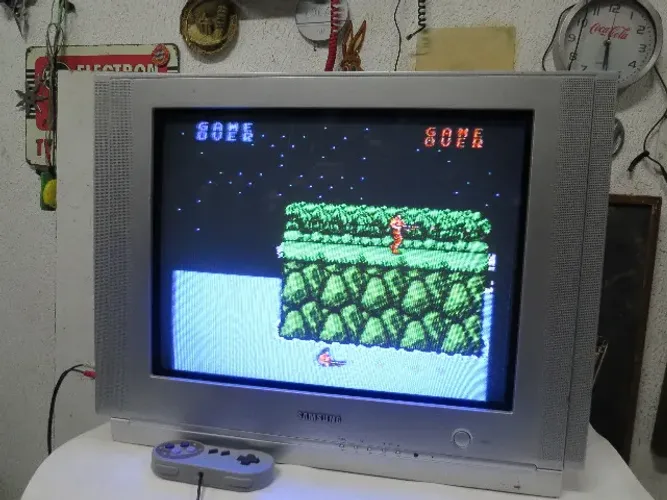 tv 21 polegadas crt samsung video componente p games antigos