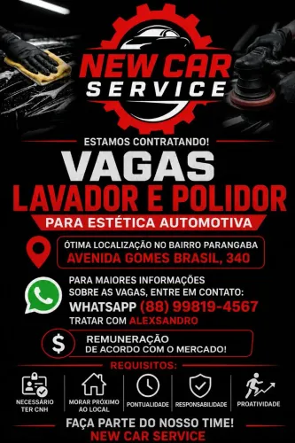Vagas Lavador / Polidor