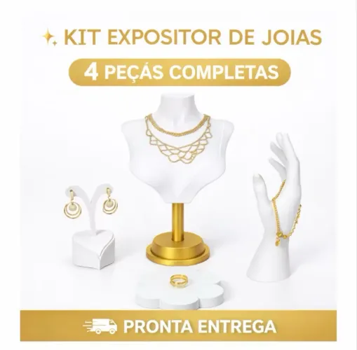 KIT EXPOSITOR JOIAS COMPLETO NOVO