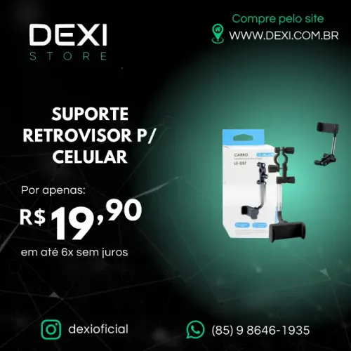 SUPORTE RETROVISOR P/ CELULAR 