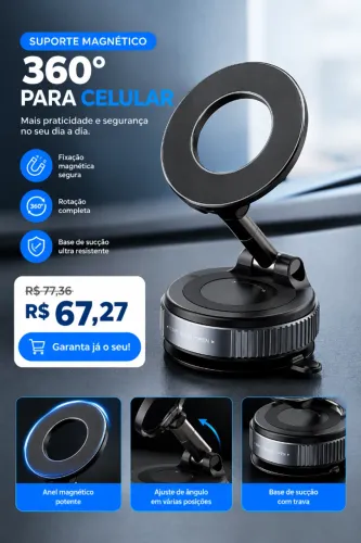 Suporte Magnético 360 Excelente novo