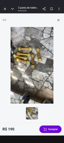 3 pares de halteres de 3 kg