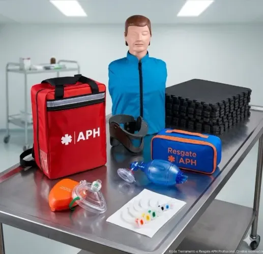 Manequim / Boneco RCP, Colete Heimlich, Colar Cervical, Mochila / Bolsa APH