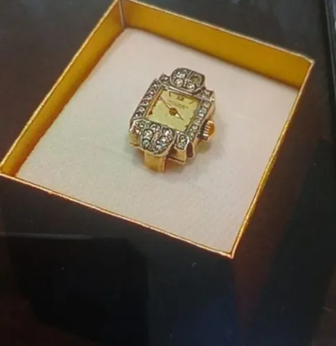Anel relógio vintage século xx