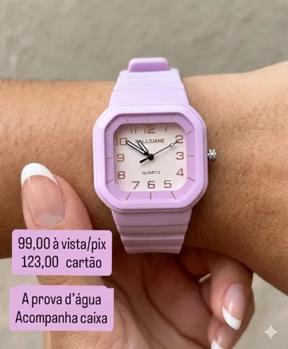 Relógio Lilás a Prova Dagua 