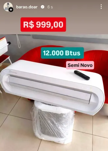 Ar Split Electrolux 12000 btus +Nota + Garantia+ Cartão 12X!!