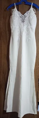 Vestido Longo Off-White Impecável - Usado Uma Única Vez