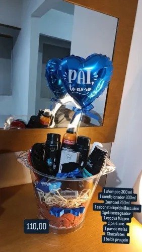 Cestão completo para o seu pai, kit dia dos pais