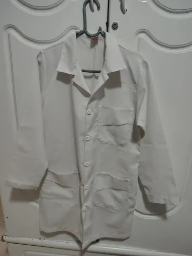 Jaleco branco manga longa