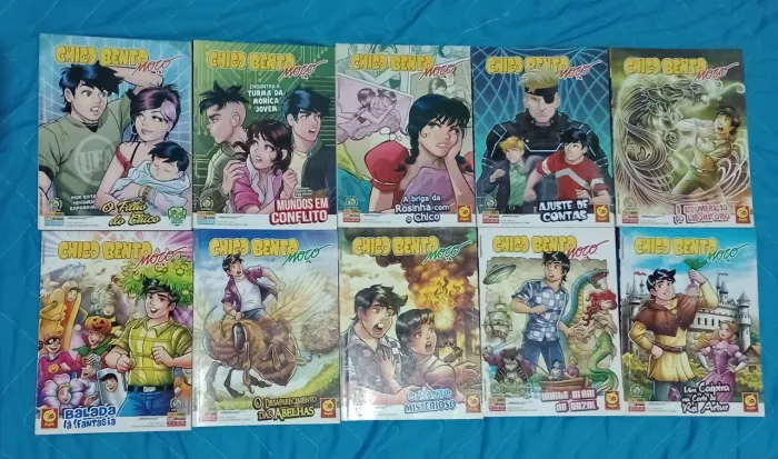 kit com 10 edições / revistas chico bento moço
