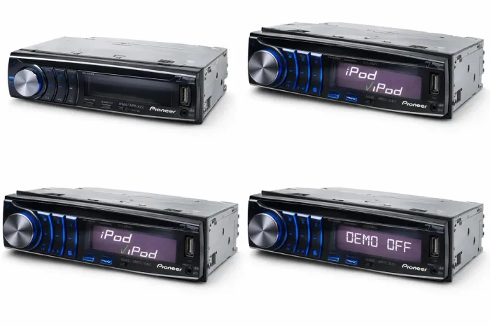 Som Automotivo Pioneer DEH-6380SD USB SD RDS Iluminação Azul/Vermelha 1 DIN