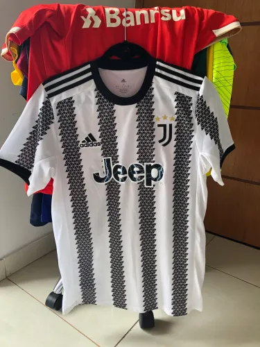 Camisa Juventus Home 22/23 Adidas - Listrada Triângulos (Conservada)
