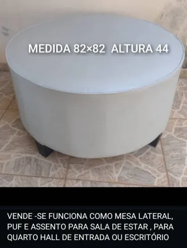 PUFF GRANDE FUNCIONA COMO MESA LATERAL ASSENTO PARA SALA DE ESTAR PARA QUARTO ESCRITÓRIO 