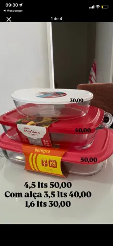 Marinex / Travessas de vidro