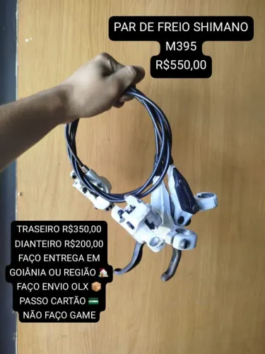 Par de freio Shimano m395 branco