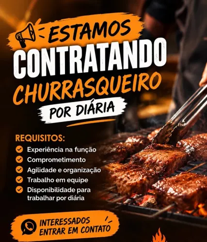 Churrasqueiro para diária