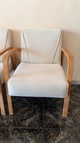 Poltrona suede bege / off-white