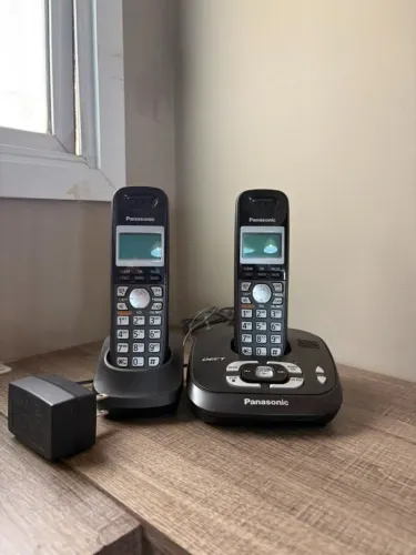 Telefone Sem Fio Panasonic DECT 6.0 com Ramal e Secretaria Eletrônica