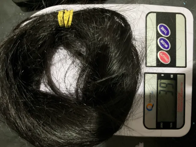 Cabelo humano tingido pretp