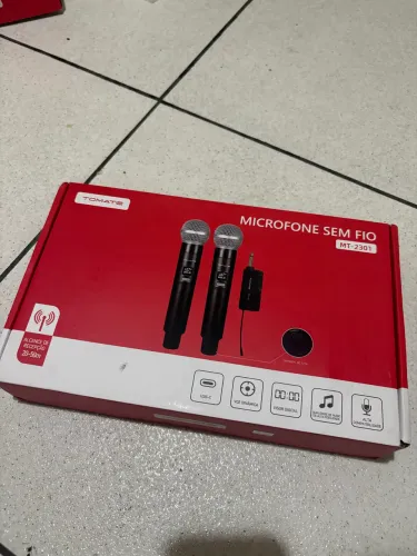 Microfone Sem Fio Wireless Profissional Tomate Mt-2301 50m