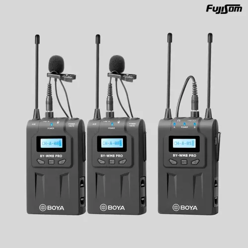 Miaoqian BY-WM8 Pro-K2 UHF + transmissor A + Transmissor B com tela LCD