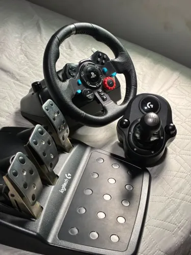 Volante Logitech G29 + Câmbio Shifter + Pedaleira