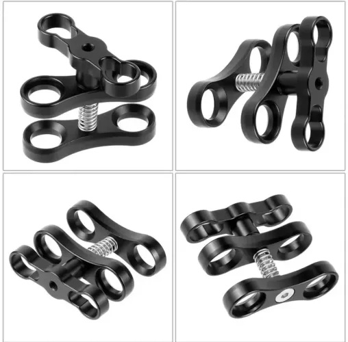 3 Grampos fixação ball clamp