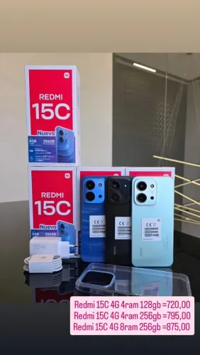 Celulares Xiaomi redmi 15c 4G 8ram 256gb - novos