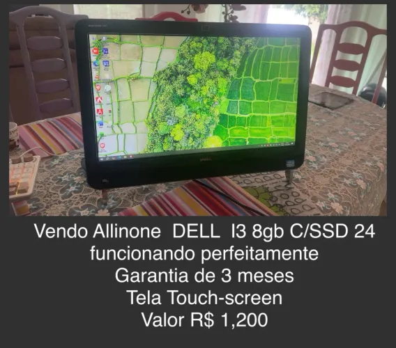 Vendo Allinone DELL I3 8gb C/SSD som JBL e tela Touch-Screen