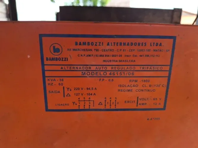 GRUPO GERADOR 26 KVA